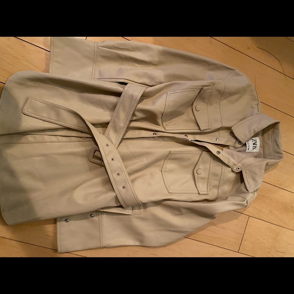 Zara pleather coat